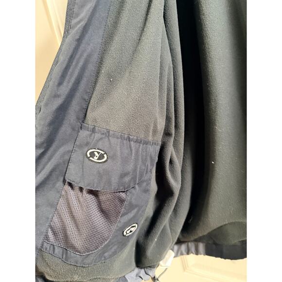 Champion Full Zip Jacket Mens L Script Logo Gray Colorblock Windbreaker - Picture 5 of 6